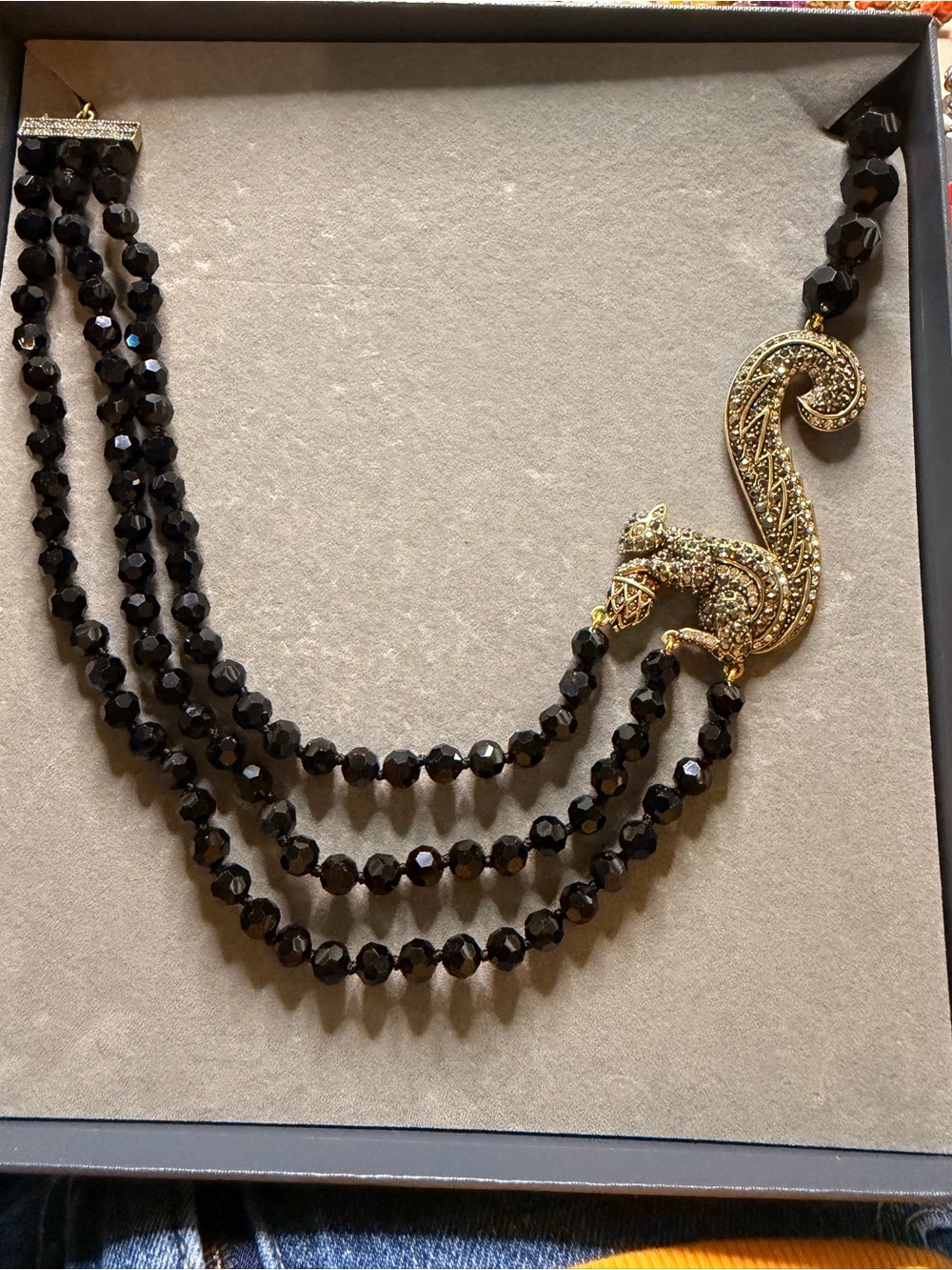 Heidi Daus “Nuts about it” crystal bead and crystal squirrel accent Necklace